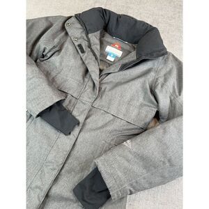 Columbia Jacket Womens XS Gray Apres Arson II Long Down Coat Omni-Heat - No Hood